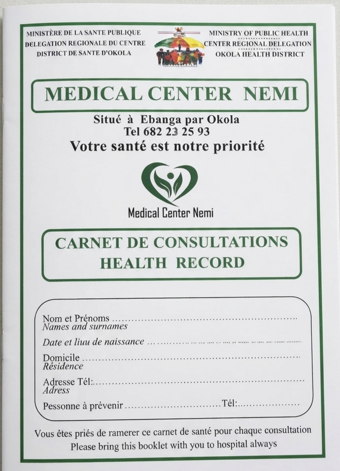 Carnet de consultations du Medical Center Nemi