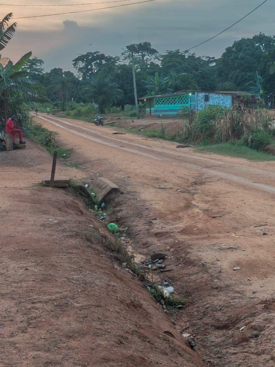 Vue de la route vers Ebanga par Okola